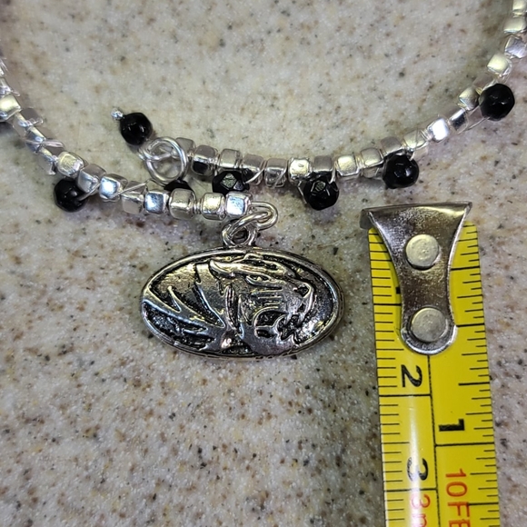 Bracelet Panther Team. Silver/Black. ADJUSTABLE - Picture 8 of 8